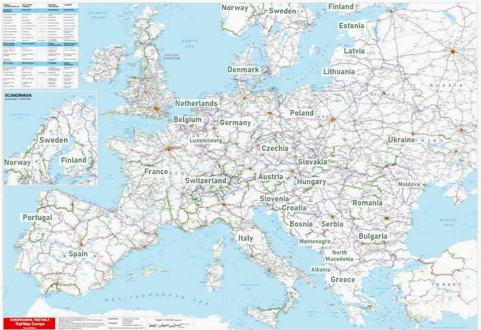 Rail Map Europe